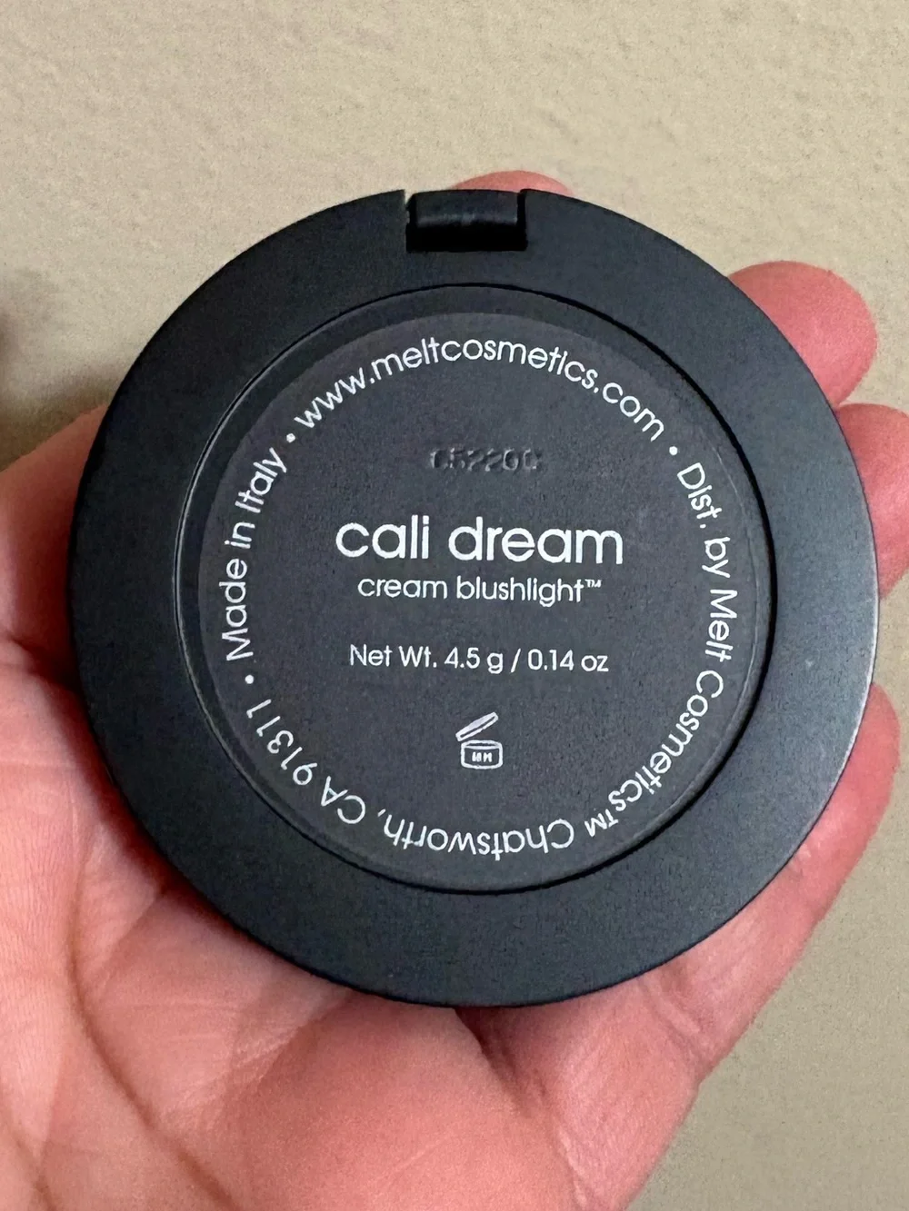 Melt Cosmetics—Cream Blushlight —cali dream Peachy Like New I Just Swatch.